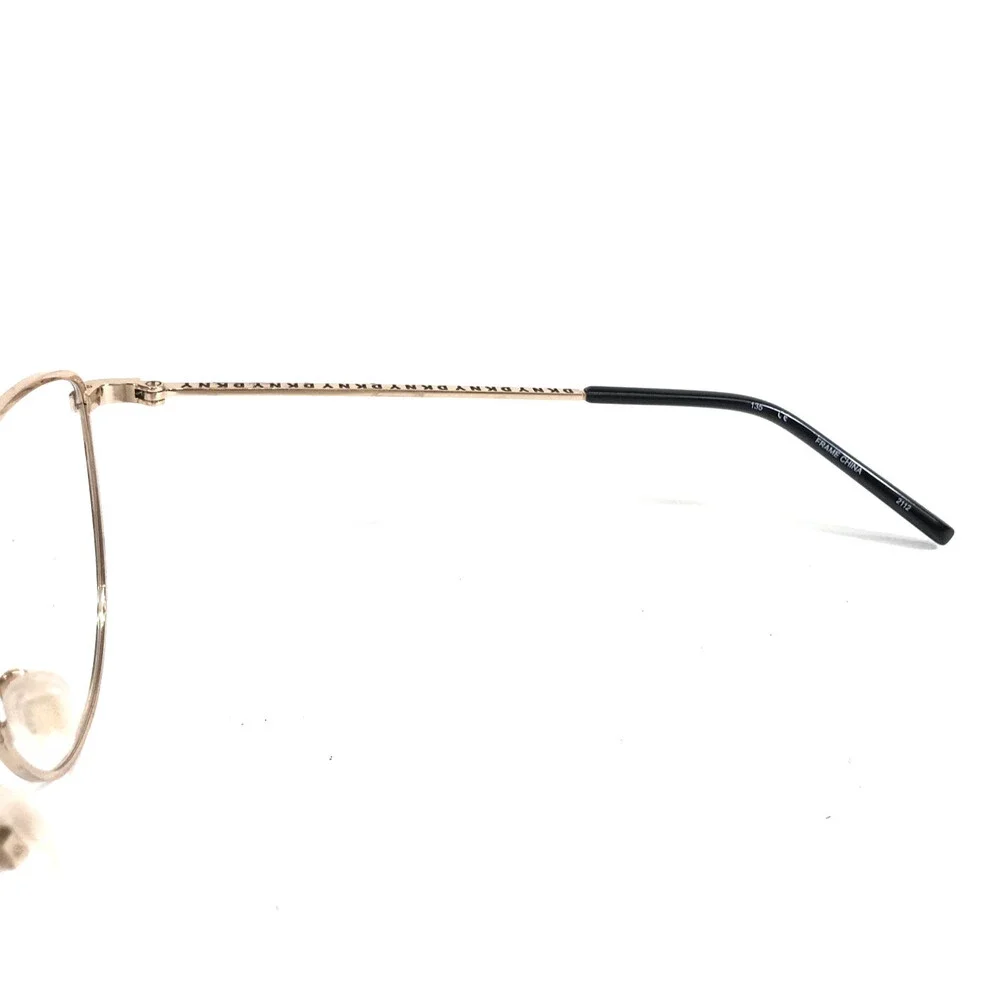 DKNY Eyeglasses Frames DK1027 001 Black Gold Cat Eye Wire Rim 53-17-135